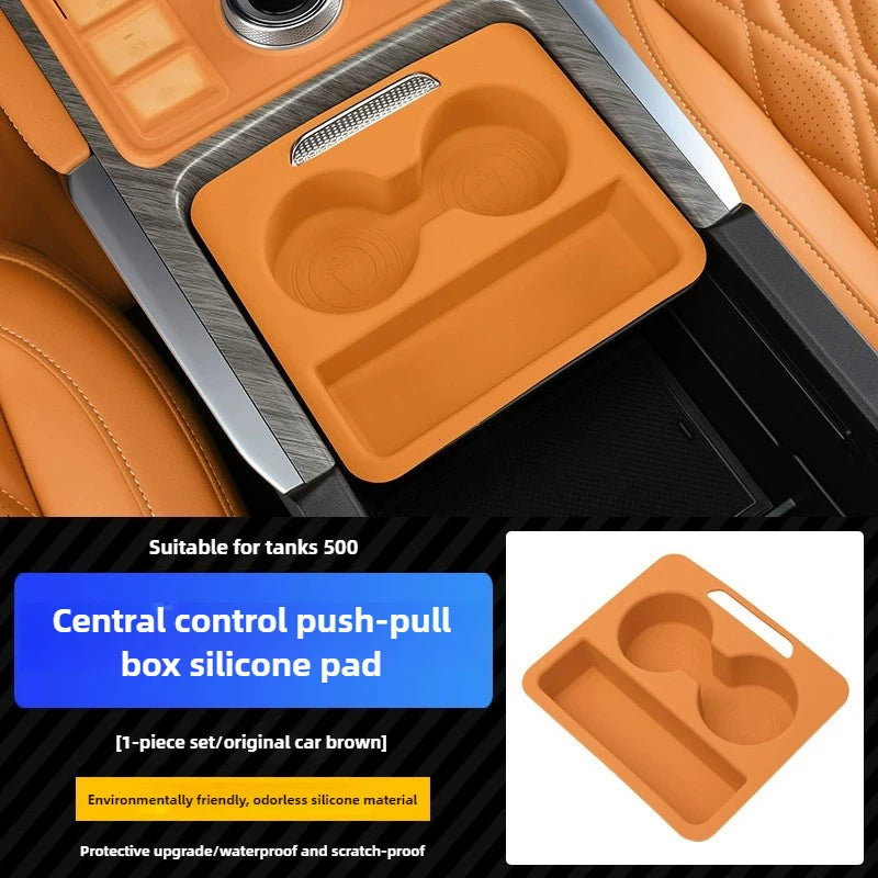 Coussin en silicone pour boîte coulissante de console centrale de voiture, compatible avec GWM Tank 500 Hi4-Z Hi4-T, pièces de rechange de haute qualité pour l'amélioration de l'intérieur de voiture
