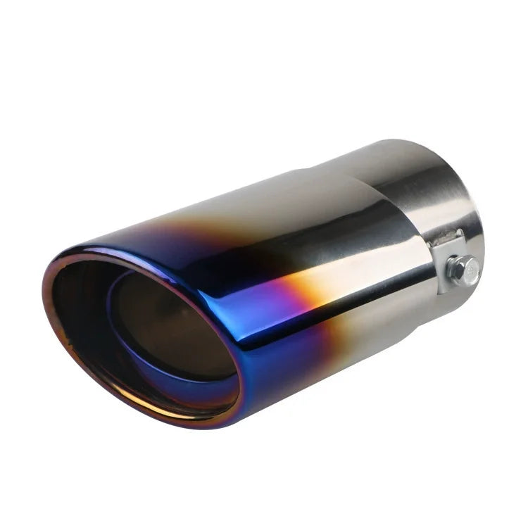 Embout d'échappement rond universel chromé pour voiture, embout de silencieux rond arrière, tuyau d'échappement de voiture, silencieux en acier inoxydable