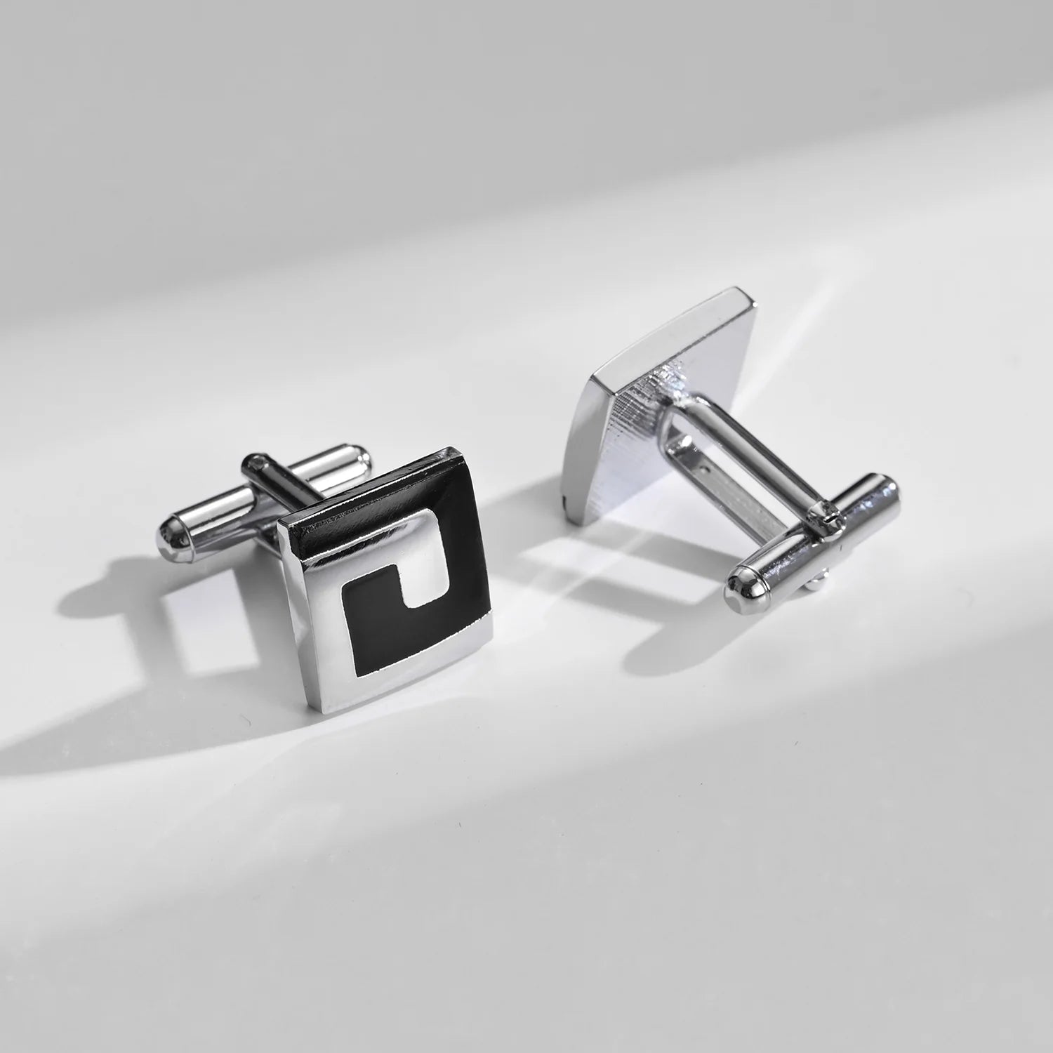 1 Paire Boutons De Manchette Carrés En Cuivre Et Pinces À Cravate Pour Hommes, Cadeaux De Mariage De Luxe, Bijoux De Mode, Poignets Pour Hommes