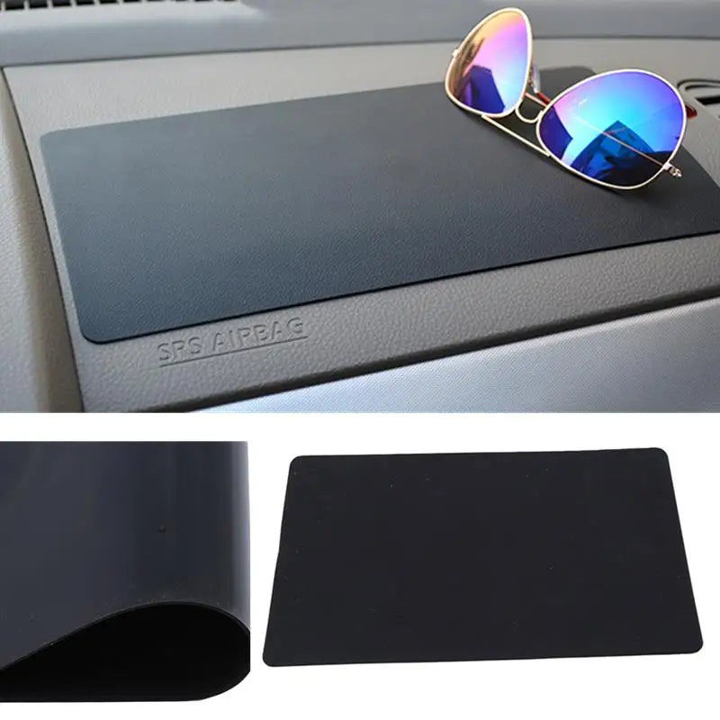Grand tapis adhésif antidérapant en PVC pour tableau de bord de voiture, tapis de rangement antidérapant en silicone, tampon adhésif antidérapant pour support de téléphone et de clés