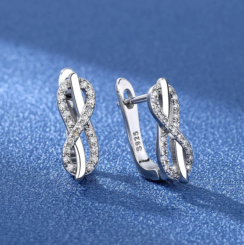 Boucles d'oreilles en argent sterling 925 Bijoux de haute qualité Rétro Motif simple Zircon violet blanc Boucles d'oreilles Meilleures ventes