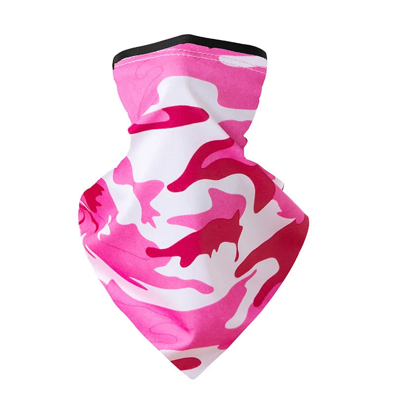 Cache-cou UV rafraîchissant pour l'été, masque de protection solaire avec boucles d'oreilles pour le cyclisme, la randonnée, les sports de plein air, séchage rapide, bandana respirant