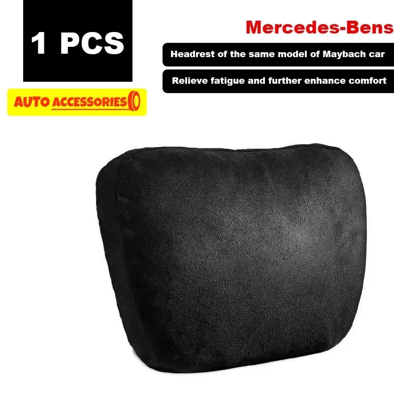 2 coussins d'appui-tête de voiture / Coussin de soutien cervical de siège style Maybach Classe S, doux, universel, réglable, haute qualité