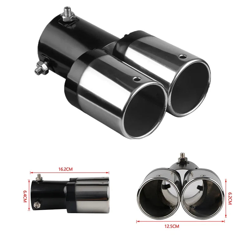 Universal Car Auto Exhaust Muffler Tip Stainless Steel Pipe Chrome Trim Modified Car Rear Tail Throat Liner Accessories