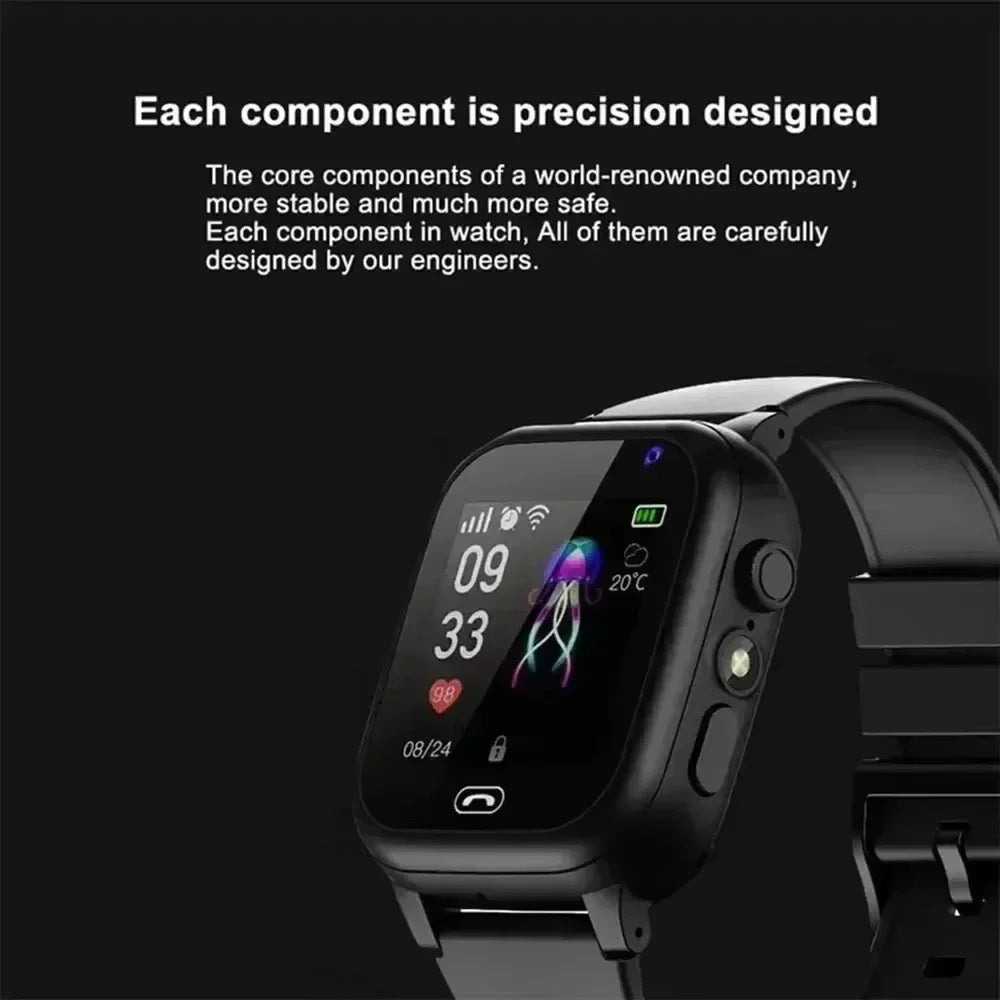VIVO 4G Montre Connectée Enfant Mini Téléphone Enfant avec Appel SOS Appareil Photo 3 en 1 Montre Dessin Animé Fille Garçon Anniversaire Noël Cadeau 2026Nouveau