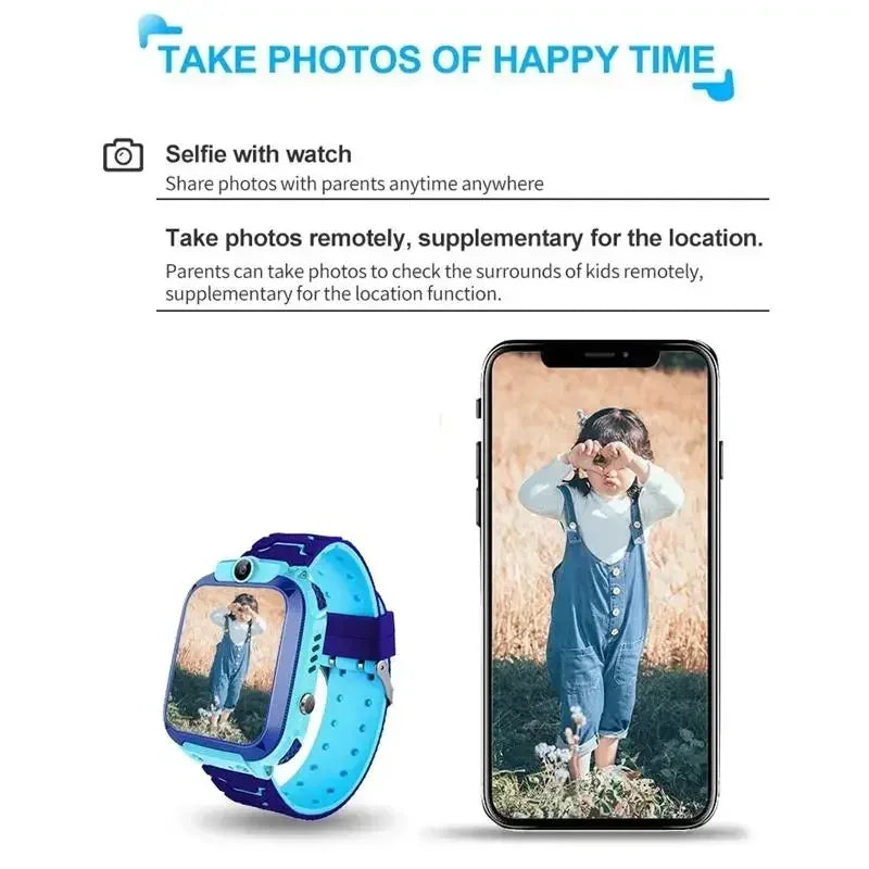 Montre intelligente VIVO GPS de suivi étanche, mini montre intelligente pour enfants, montre-téléphone 4G avec carte SIM, cadeau d'anniversaire, horloge électronique