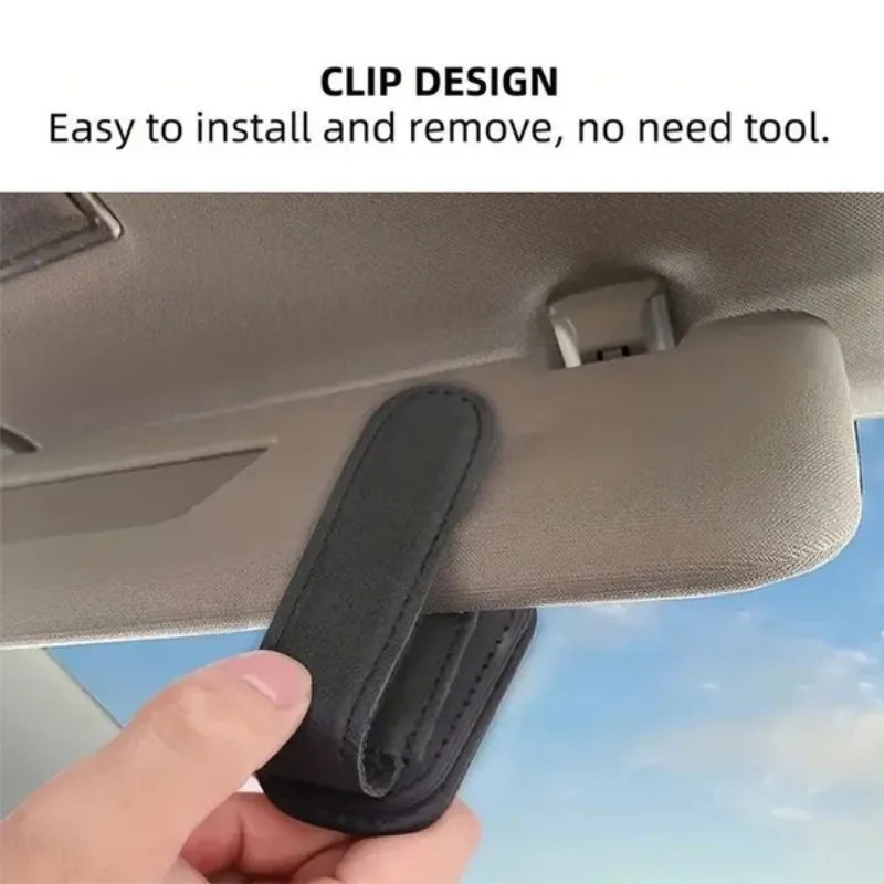Étui à lunettes de pare-soleil de voiture Support de clip de lunettes de soleil Clip de carte de ticket Clip portable multifonction Accessoires intérieurs de voiture