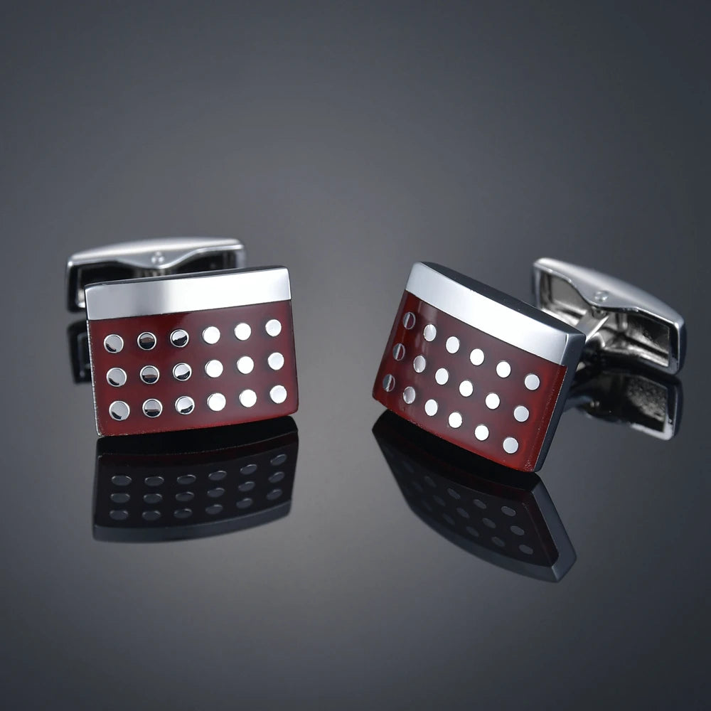 Nouveaux Boutons de Manchette de Luxe pour Hommes Marque de Bijoux Haut de Gamme Gemmes/Carrés/Couronne/Grille Chemises pour Hommes Boutons de Manchette