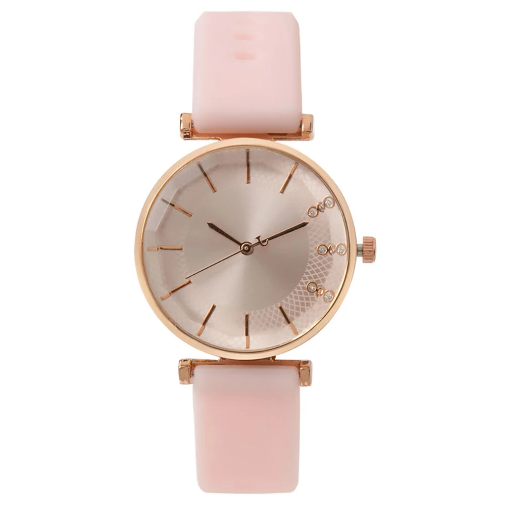 Mode Simple Avec Diamants Montres À Quartz Femmes Chaud 2025 Marques De Sport Femmes Bracelet En Silicone Robe Horloge Cadeaux Montres-bracelets