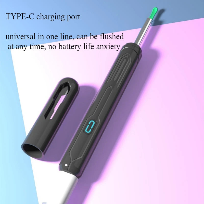 Nettoyant d'oreilles avec caméra, ensemble de bâtonnets d'oreilles HD, otoscope, chargement USB C, outil d'élimination du cérumen, cure-oreille, ensemble de nettoyage d'oreilles NK3