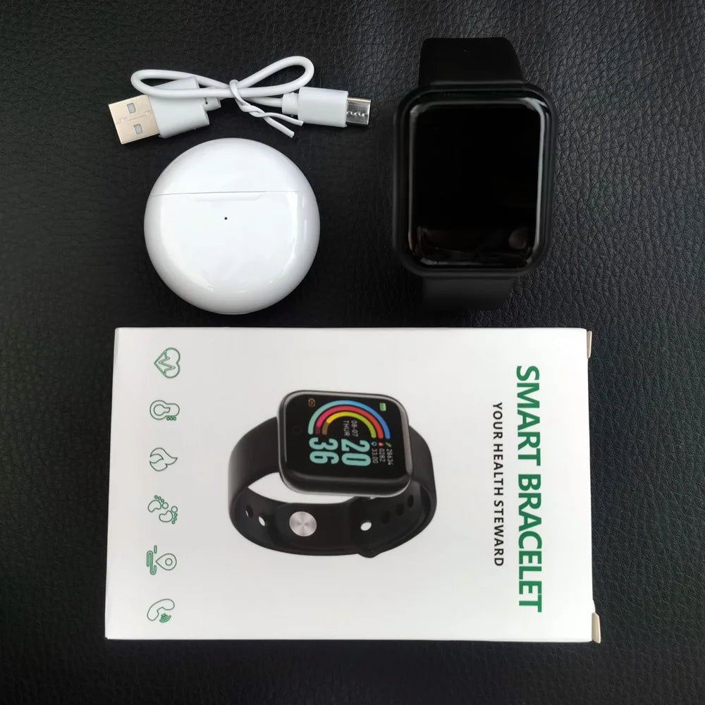 Montre connectée D20 Smart Watch Sport Fitness Tracker Podomètre Smartwatch pour Hommes Femmes Montre-bracelet numérique Y68 Pro6 Cadeau