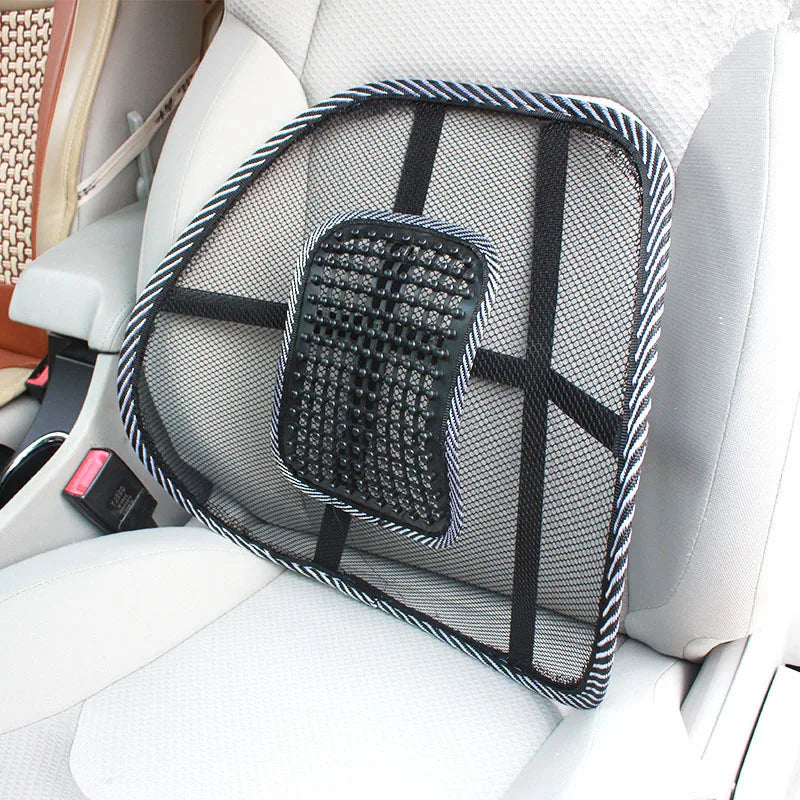 Coussin de soutien lombaire universel pour voiture, en bambou, rafraîchissant, avec billes de massage, respirant, pour siège auto et soutien lombaire