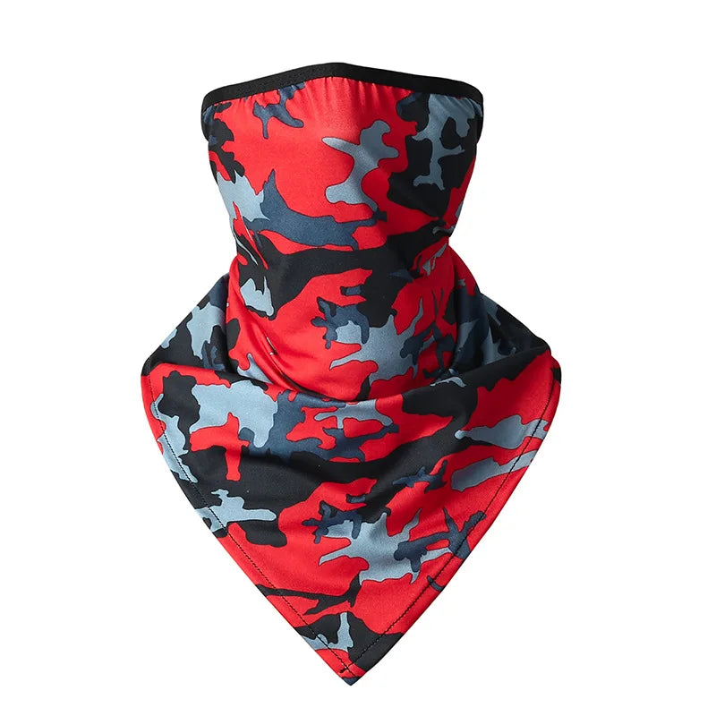 Cache-cou UV rafraîchissant pour l'été, masque de protection solaire avec boucles d'oreilles pour le cyclisme, la randonnée, les sports de plein air, séchage rapide, bandana respirant