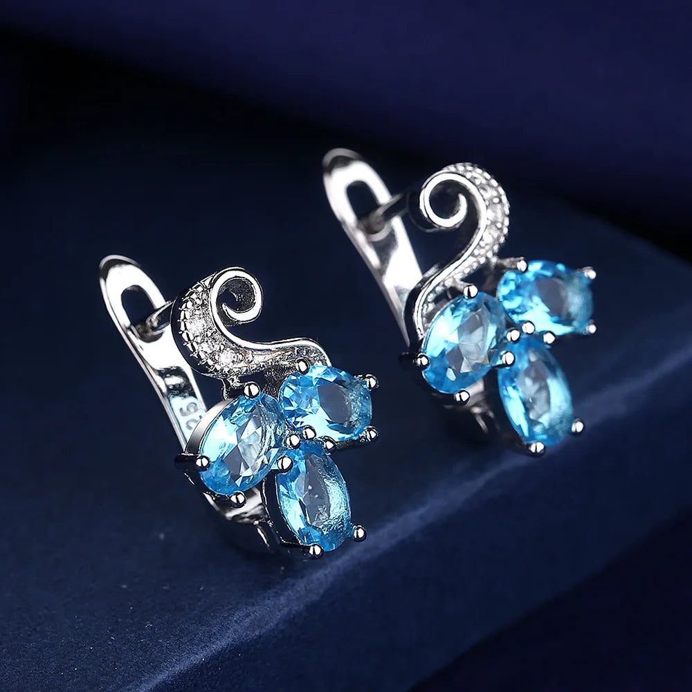 Boucles d'oreilles en argent sterling 925 Bijoux de haute qualité Rétro Motif simple Zircon violet blanc Boucles d'oreilles Meilleures ventes