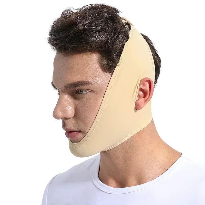 Masque Amincissant Visage Bandeau de Soin de la Peau Façonne, Soulève, Réduit le Double Menton, pour Hommes et Femmes