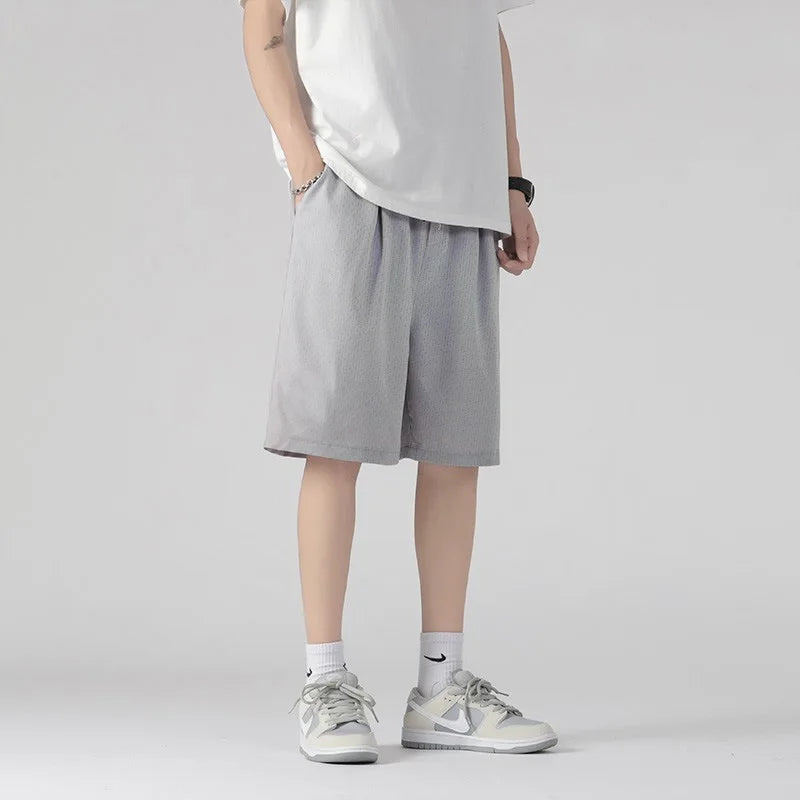 Shorts d'été décontractés grande taille pour hommes, pantalon de plage, sport, course, short droit, pantalon de survêtement fin, short décontracté ample