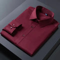 Men's shirt thin solid color long-sleeved business professional workwear stretch shirt