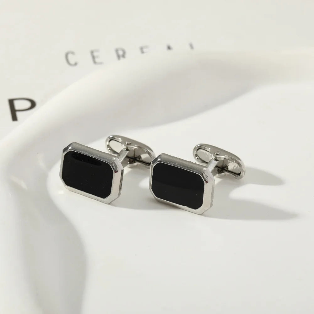 1 paire de boutons de manchette carrés français pour hommes, mode, affaires, banquet, costume, chemise, boutons de manchette, liens de manchette de luxe pour mariage, cadeaux, tendance 2024