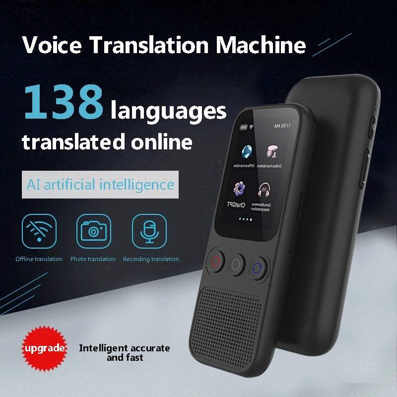Traducteur Linguistique Hors Ligne, Traduction Vocale et Photo, Traducteur Portable WiFi, Appareil de Traduction pour 138 Langues pour les Voyages et les Affaires