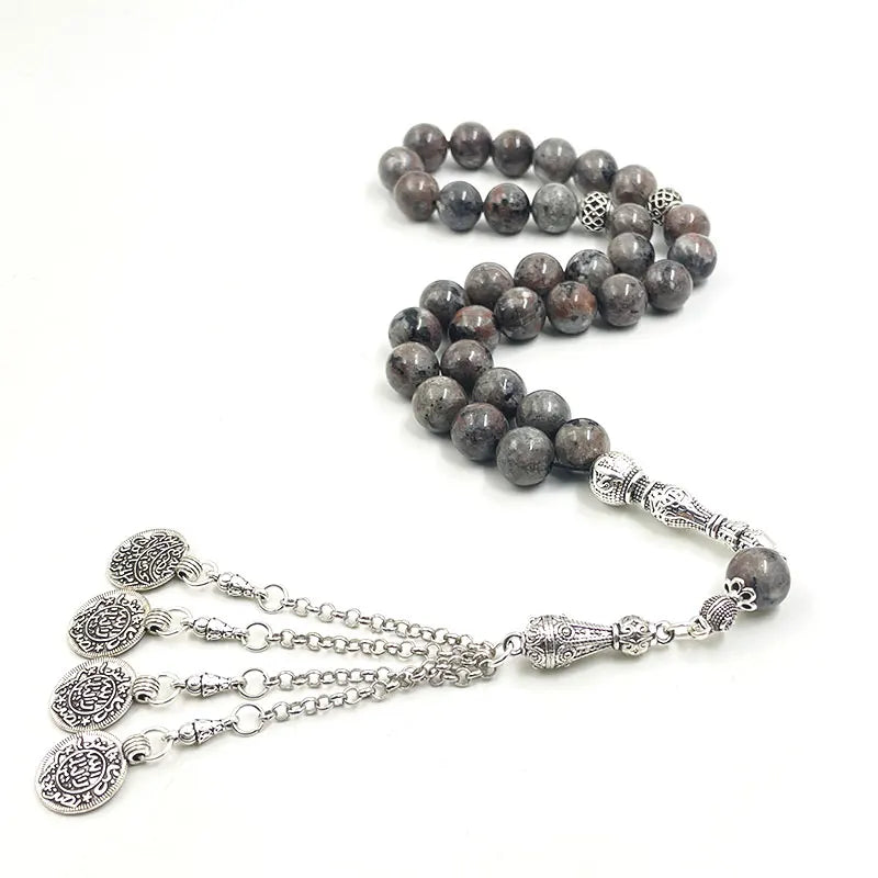 Tasbih Natural flame stone islamic gemstone bracelet turkish prayer beads Ramadan Arabic Accessories Eid gift misbaha