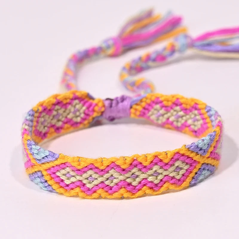 Bracelet d'amitié bohème tressé en corde pour femmes, style plage d'été, bijoux ethniques Nibir