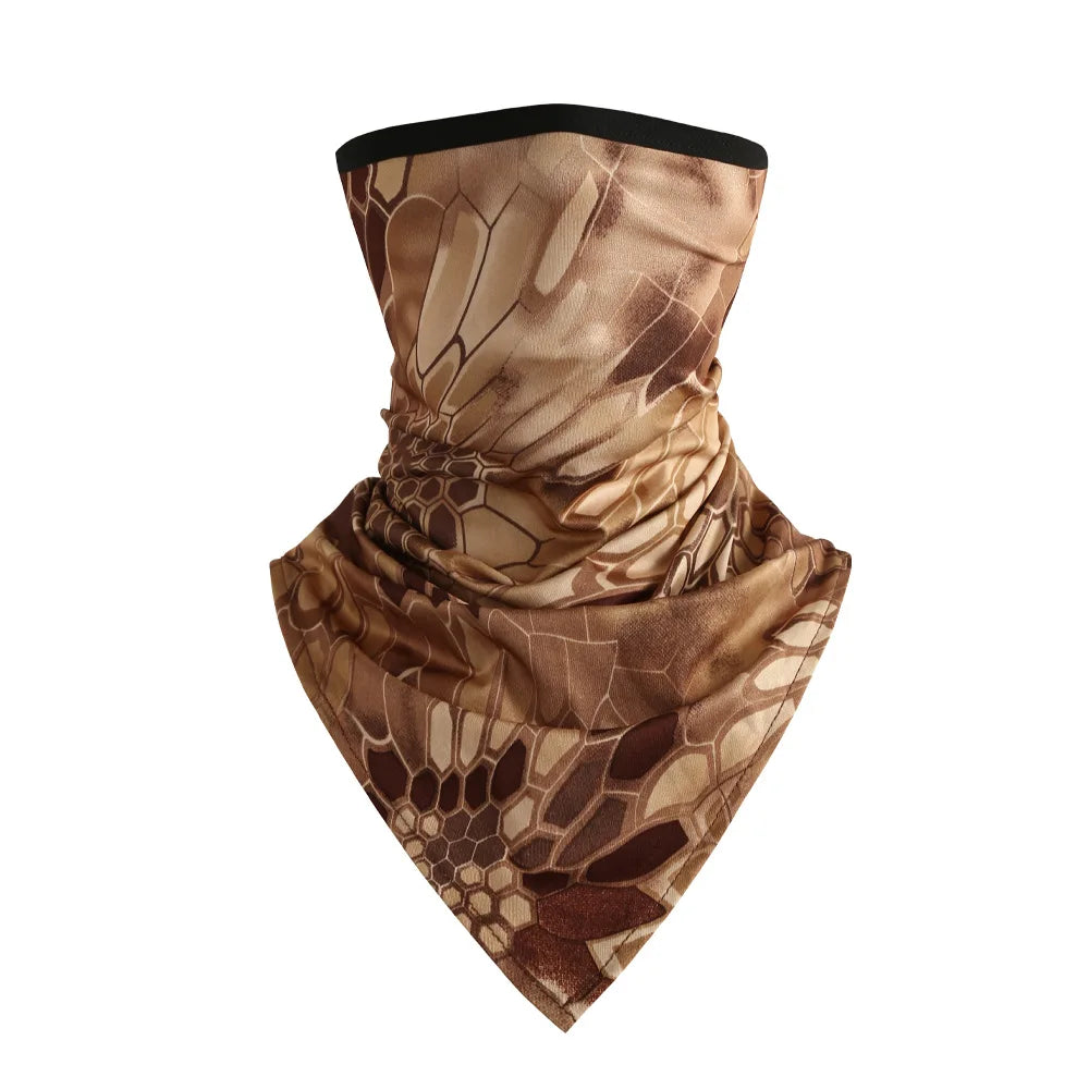 Cache-cou UV rafraîchissant pour l'été, masque de protection solaire avec boucles d'oreilles pour le cyclisme, la randonnée, les sports de plein air, séchage rapide, bandana respirant