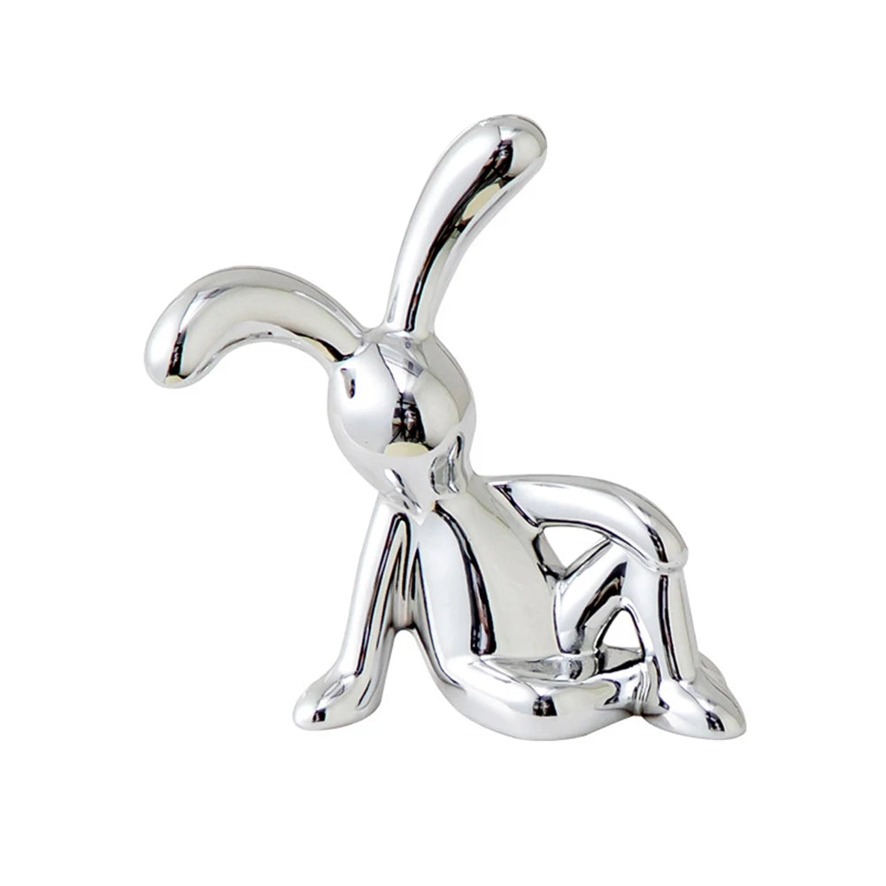 Décoration de console centrale de voiture en forme de lapin de dessin animé, accessoires créatifs pour table de salle à manger, bureau