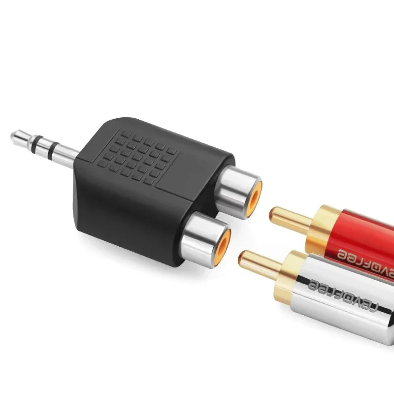 5 Pcs Adaptateur Audio Mono Stéréo 6,5/6,35 mm Interconnexion TS Fiche Mâle 1/8" 1/4" vers Connecteur Femelle RCA Convertisseur Haut-parleur