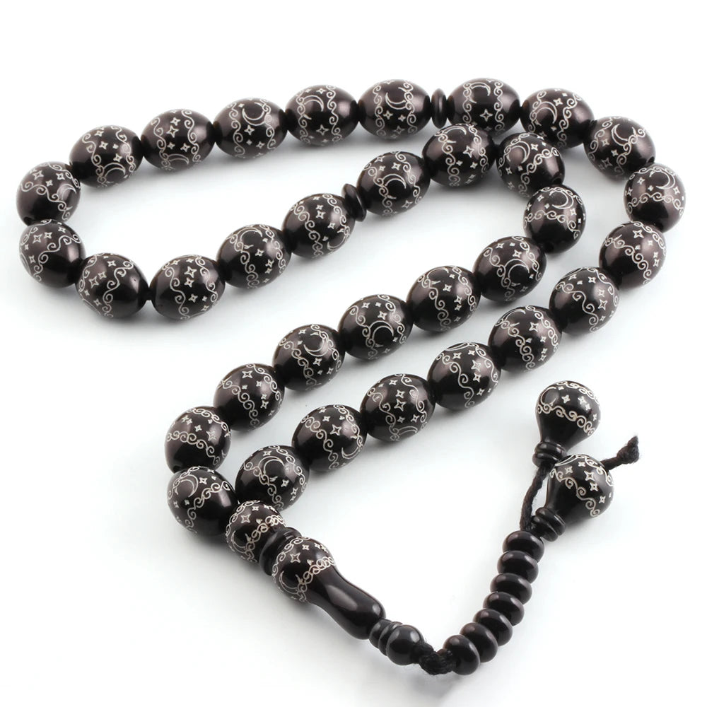 Cbtb Hand Polished Wood 12mm Oval Black Coffee Prayer Bead Bracelet Meditation Yoga Bracelets Blessing Jewelry Wholesale