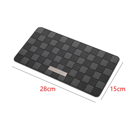 Tapis antidérapant pour tableau de bord de voiture 28*15cm, Tapis de voiture en PVC pour téléphone portable et navigateur, Tapis antidérapant pour clés et téléphone portable pour intérieur de voiture