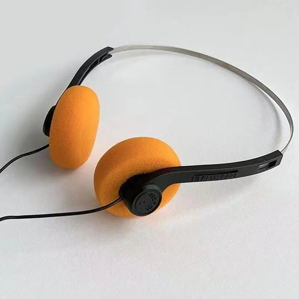 Casque audio à armature métallique Mp3 baladeur Rétro Portable Filaire Petit Casque Sport Mode Accessoire photo