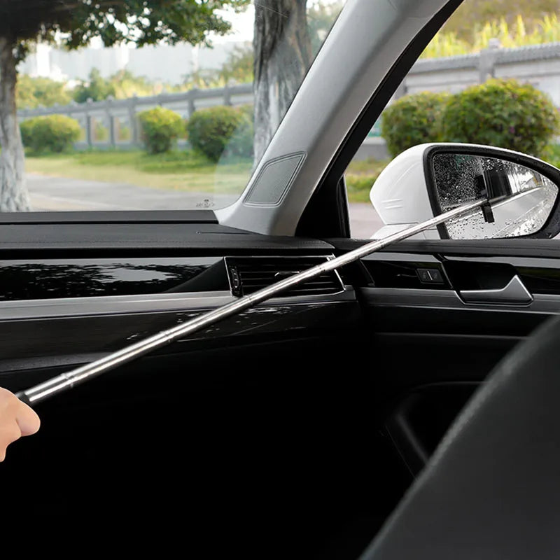 Outil de nettoyage d'essuie-glace de rétroviseur de voiture, raclette anti-buée pour vitres de voiture, brosse de nettoyage de vitres télescopique avec poignée, accessoires de voiture