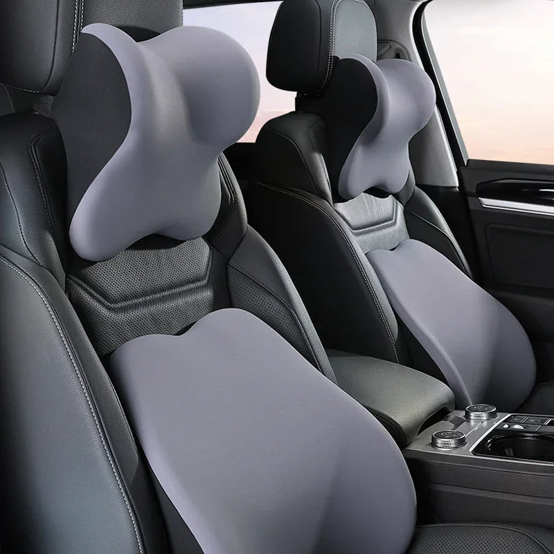 Memory Foam Car Universal Headrest Lumbar Cushion Back Cushion Lumbar Pillow Car Comfort Neck Pillow General Accessories Amagi