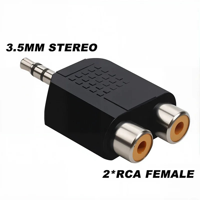 5 Pcs Adaptateur Audio Mono Stéréo 6,5/6,35 mm Interconnexion TS Fiche Mâle 1/8" 1/4" vers Connecteur Femelle RCA Convertisseur Haut-parleur