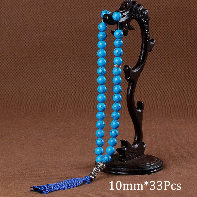 Perles de chapelet musulman Tasbih islamique 33 perles de prière chapelet pour hommes bracelet pour hommes accessoire pierres naturelles agates fait main Turquie