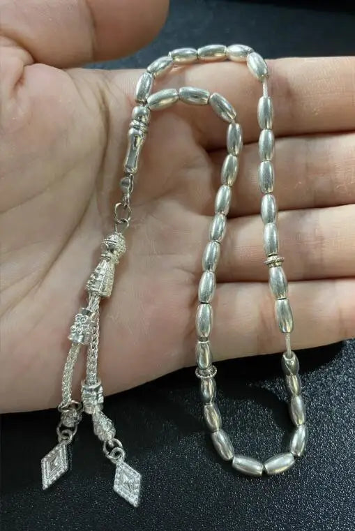 Alloy 4*7mm Islamic Prayer Beads Muslim Tasbih Middle East Ramadan Eid Jewelry Bracelet Gold Silver Arab Rosary Turkey