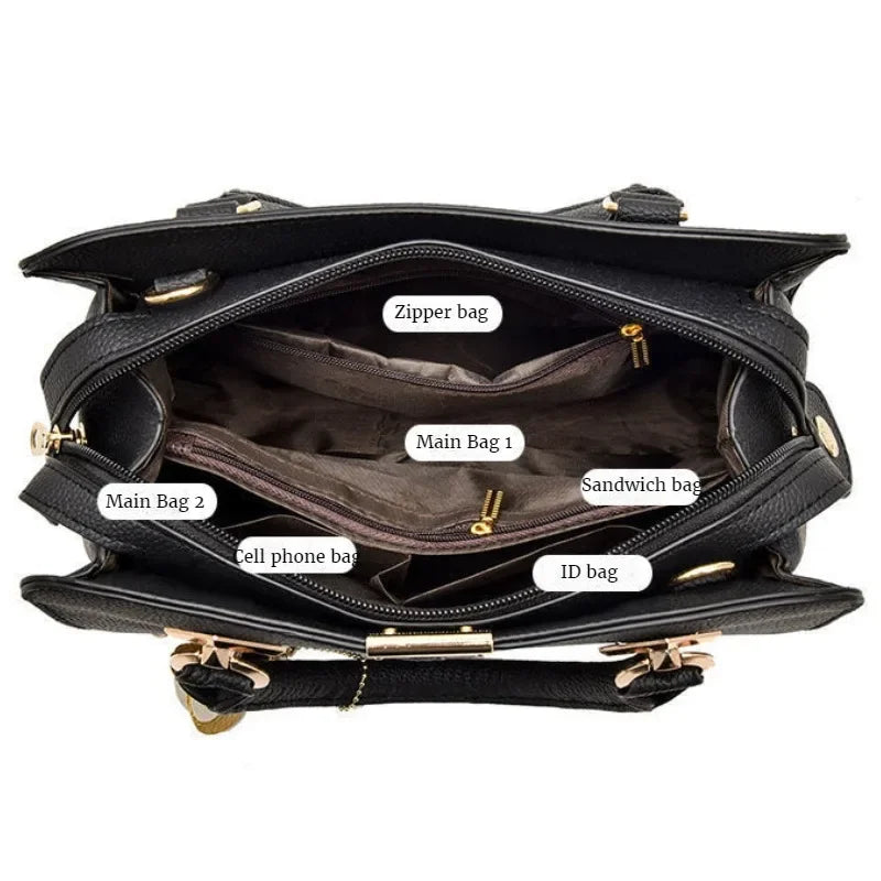 Nouveau sac à bandoulière pour femme, grande capacité, sac à main pour femme, sac à bandoulière en PU, sac seau portable, sacs messager pour dames, sacs cabas