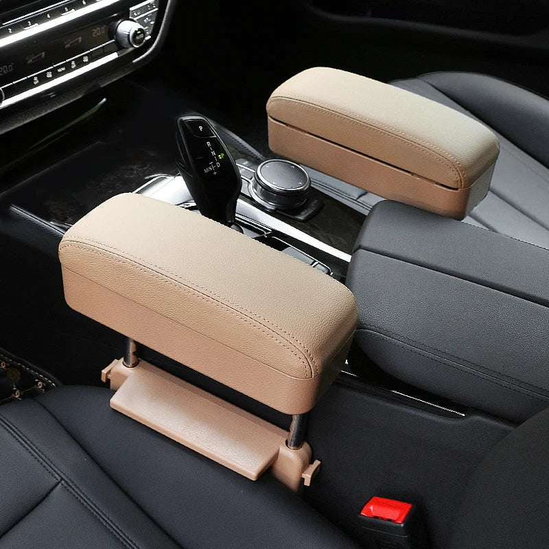 Boîte d'accoudoir de voiture, support de coude réglable, organiseur d'espace de siège, coussin compatible avec voitures, SUV, camionnettes, confort de conduite ergonomique