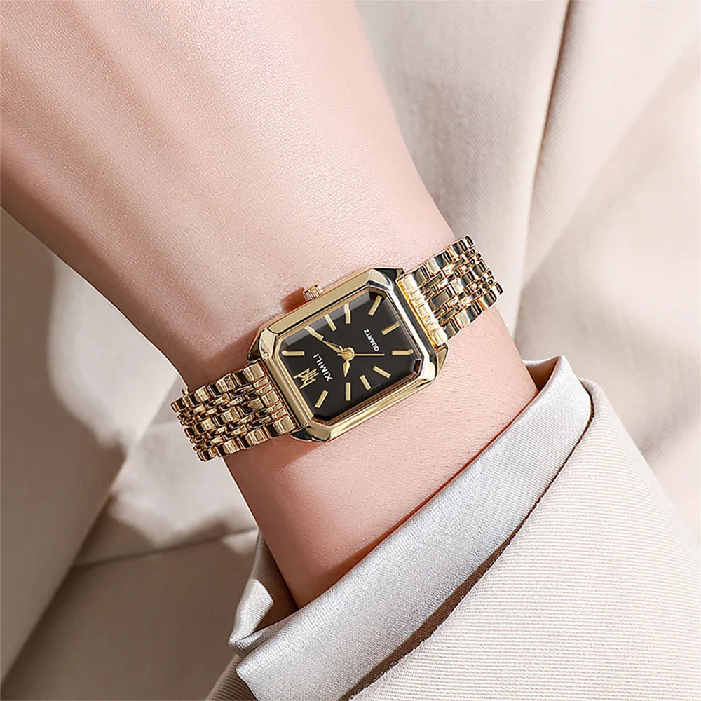 Montre tendance pour femme 2025, vente chaude, montre à quartz carrée minimaliste, décontractée, sport, bracelet en silicone orange, cadeau pour femme, horloge