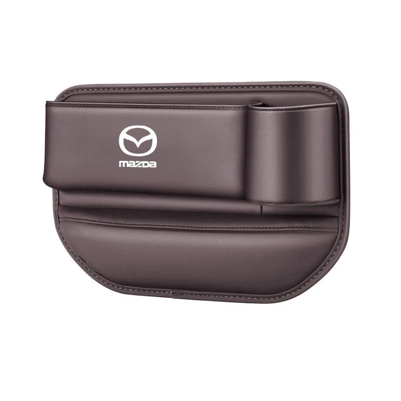 Boîte de rangement en cuir pour siège de voiture, fente de remplissage, porte-gobelet pour Mazda Axela Atenza CX9 MX3 MX5 RX8 RX7 MX30 CX30 Accessoires automobiles