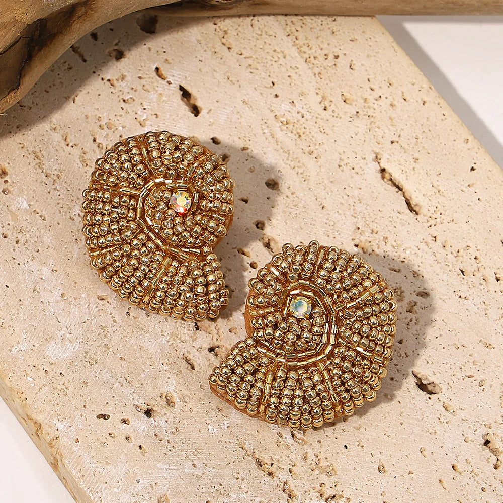 AENSOA Boucles d'oreilles pendantes bohèmes en forme d'étoile de mer, de homard et de conque avec perles pour femme, fabriquées à la main, bijoux d'été sur le thème des animaux marins