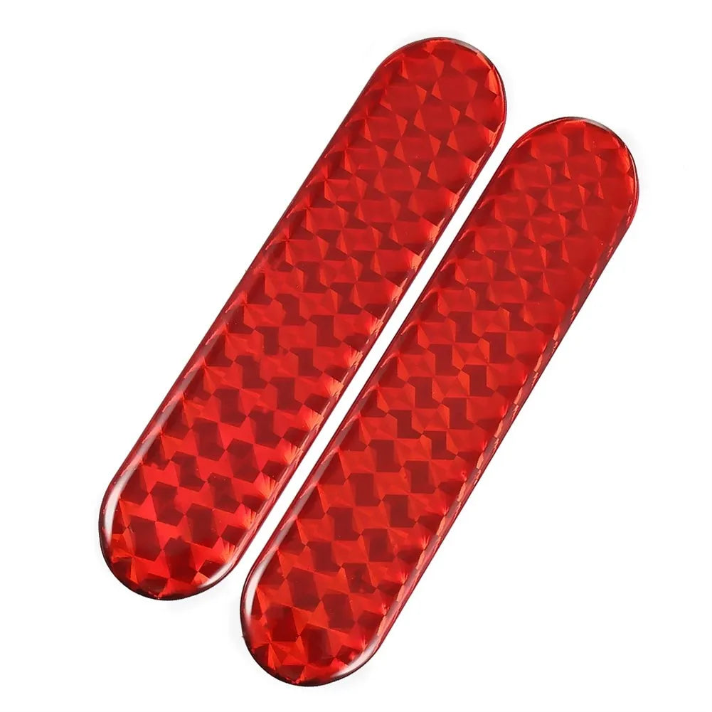 Autocollant pour sourcil de roue de voiture pour bord de porte Rouge/jaune/bleu Réfléchissant Bande réfléchissante Avertissement de sécurité Universel 2*