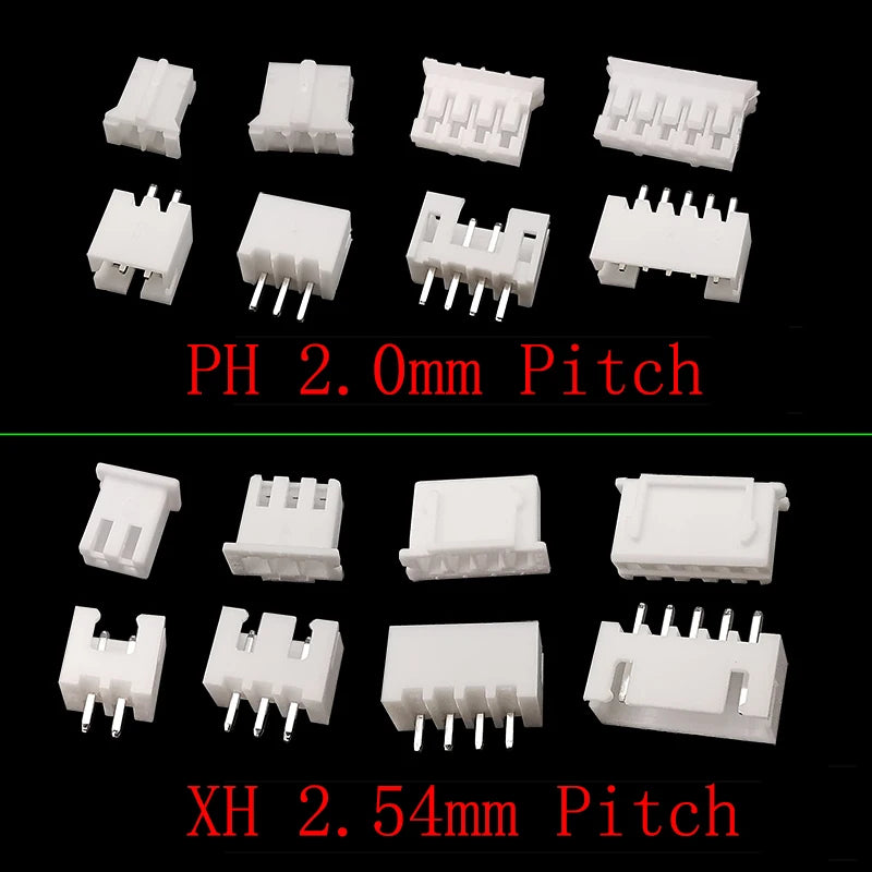 1 boîte JST SH 1,0 / 1,25 mm / PH 2,0 / SM/SYP/XH 2,54 mm / VH 3,96 mm Kit de connecteurs JST Mâle/Femelle avec boîtier et broches