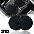 Black Anti-Slip Car Cup Holder Inserts Coaster Pads Auto Interior Accessories Compatible with Most Cups