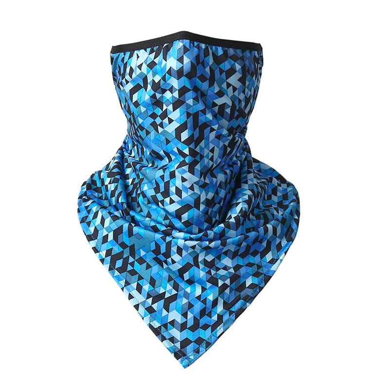 Cache-cou UV rafraîchissant pour l'été, masque de protection solaire avec boucles d'oreilles pour le cyclisme, la randonnée, les sports de plein air, séchage rapide, bandana respirant