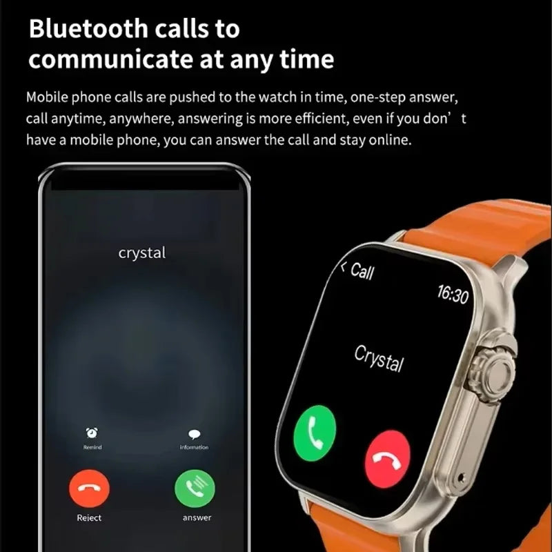 Montres intelligentes T800 Ultra2 d'origine Montre intelligente de 2,19 pouces Appel Bluetooth IWO Série 8 Montre intelligente de sport pour femmes et hommes pour iOS Android