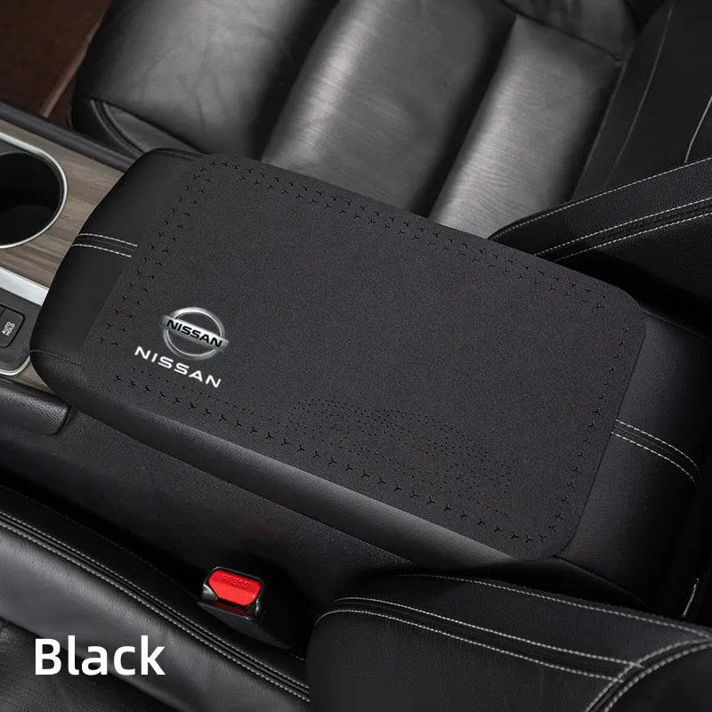 Leather Car Armrest Box Height Pad Universal Leather Armrest Cushion For Nissan  X-Trail Qashqai Micra NOTE Patrol Pulsar NISMO