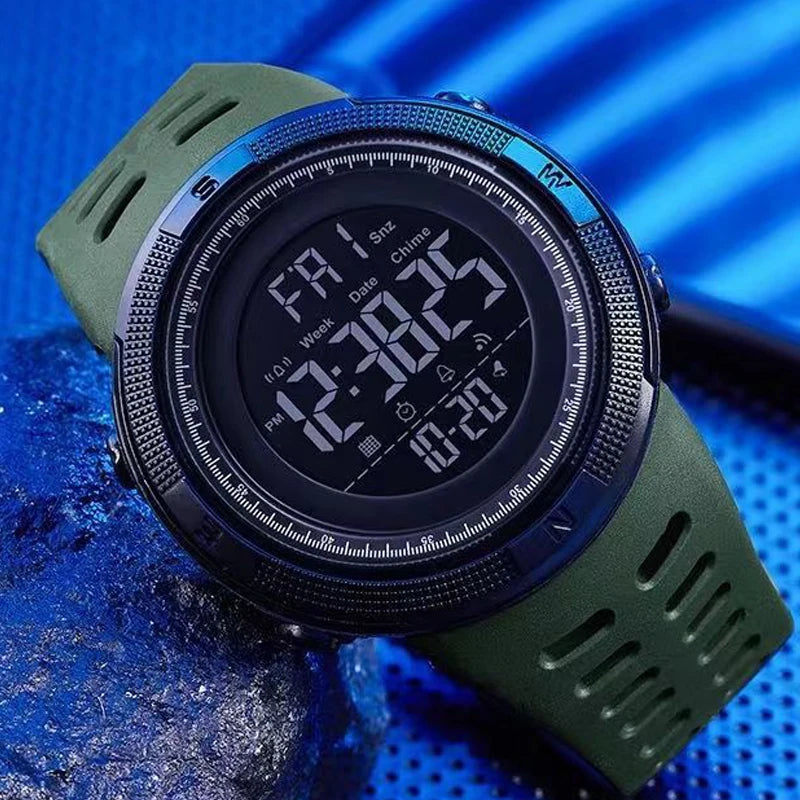 YIKAZE Y01 Montre-bracelet de sport militaire multifonction pour homme, montres numériques étanches, horloge électronique pour étudiant