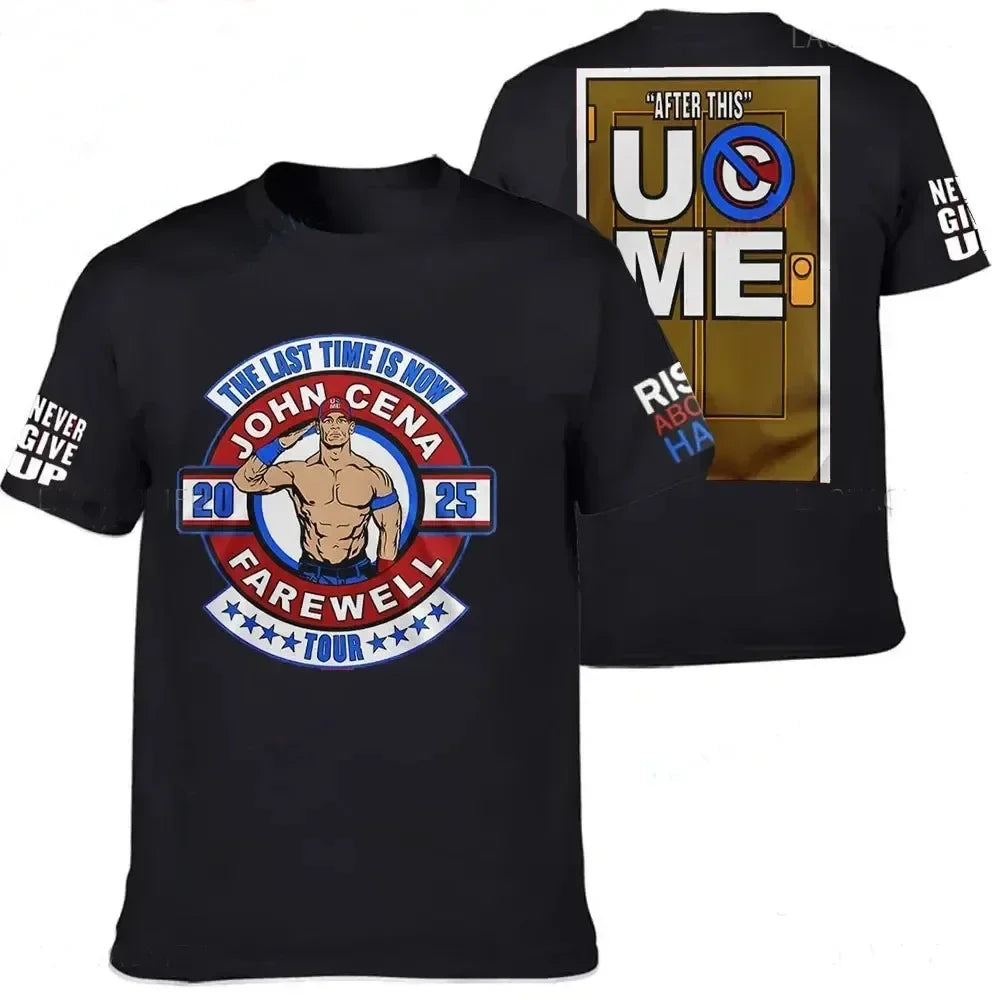 T-shirt homme bleu clair John Sena farewell tour Toronto Haut de sport respirant et à séchage rapide pour l'été