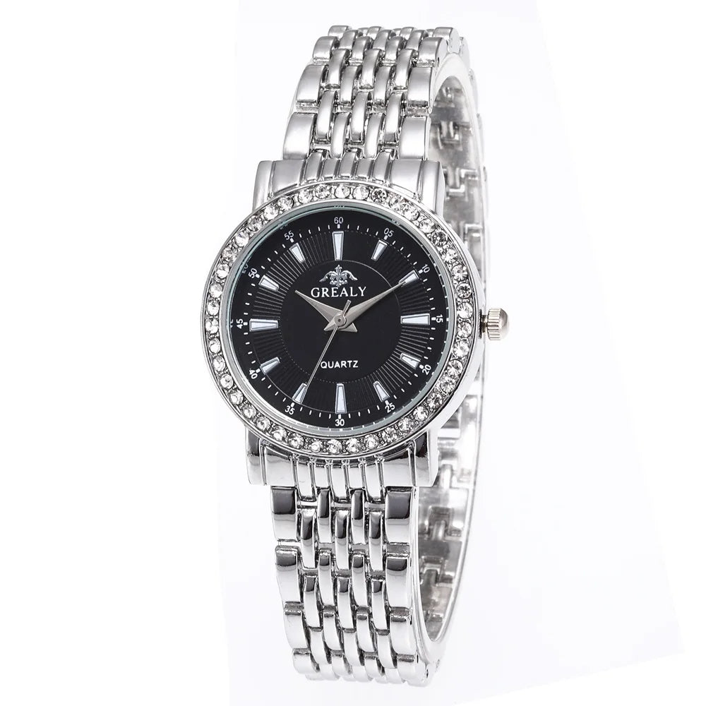 Nouvelles montres décontractées pour femmes, montre de mode de luxe pour amoureux, montre à quartz en acier inoxydable avec strass, cadeau pour hommes et femmes, montre-bracelet d'affaires